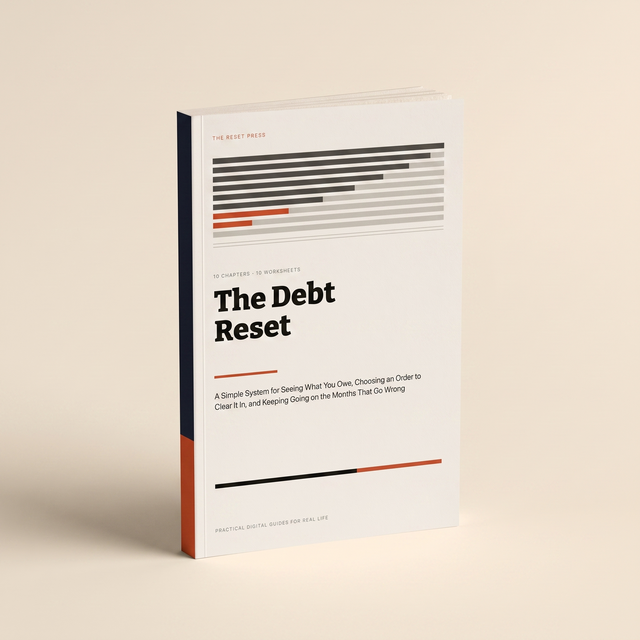 The Debt Reset: A Simple System for Seeing What You Owe and Clearing It (Digital Workbook)