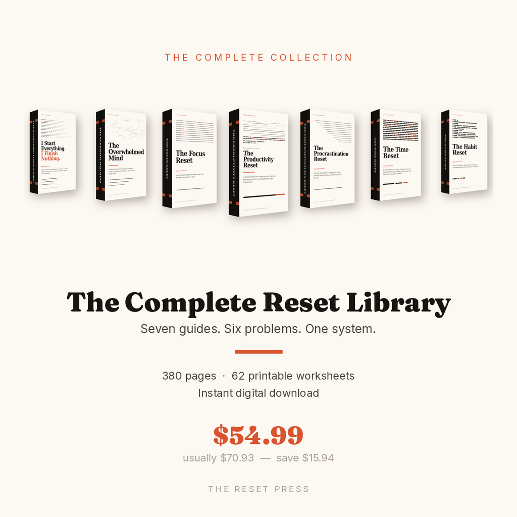 The Complete Reset Library: All 7 Focus & Productivity Guides