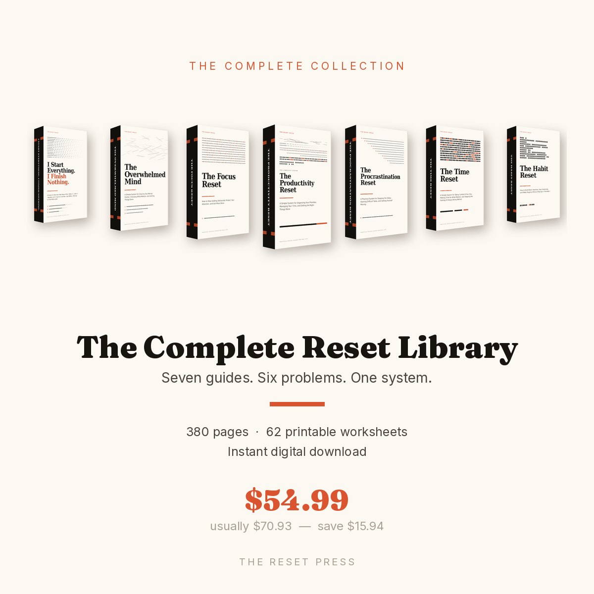 The Complete Reset Library: All 7 Focus & Productivity Guides