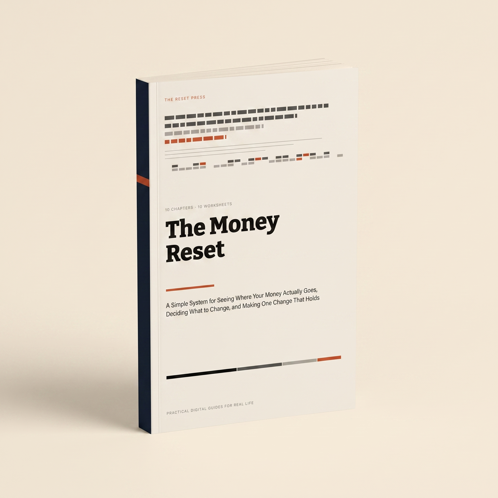 The Money Reset workbook 3D mockup