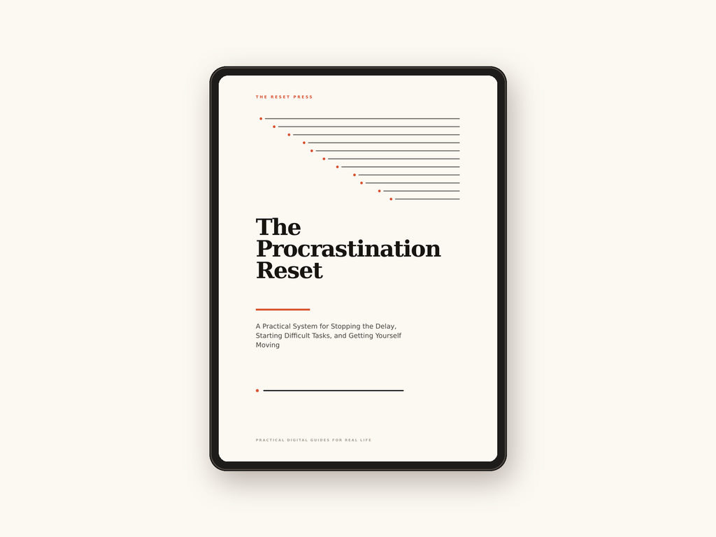 The Procrastination Reset: A Practical System for Stopping the Delay, Starting Difficult Tasks, and Getting Yourself Moving