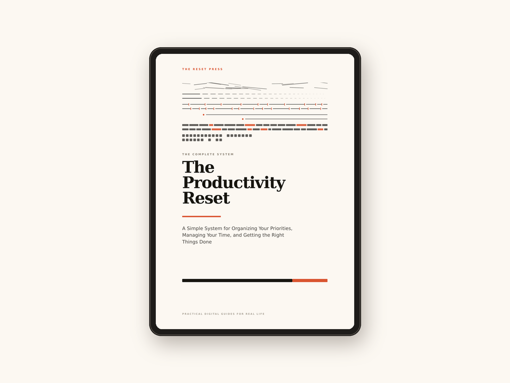The Productivity Reset: A Simple System for Organizing Your Priorities, Managing Your Time, and Getting the Right Things Done