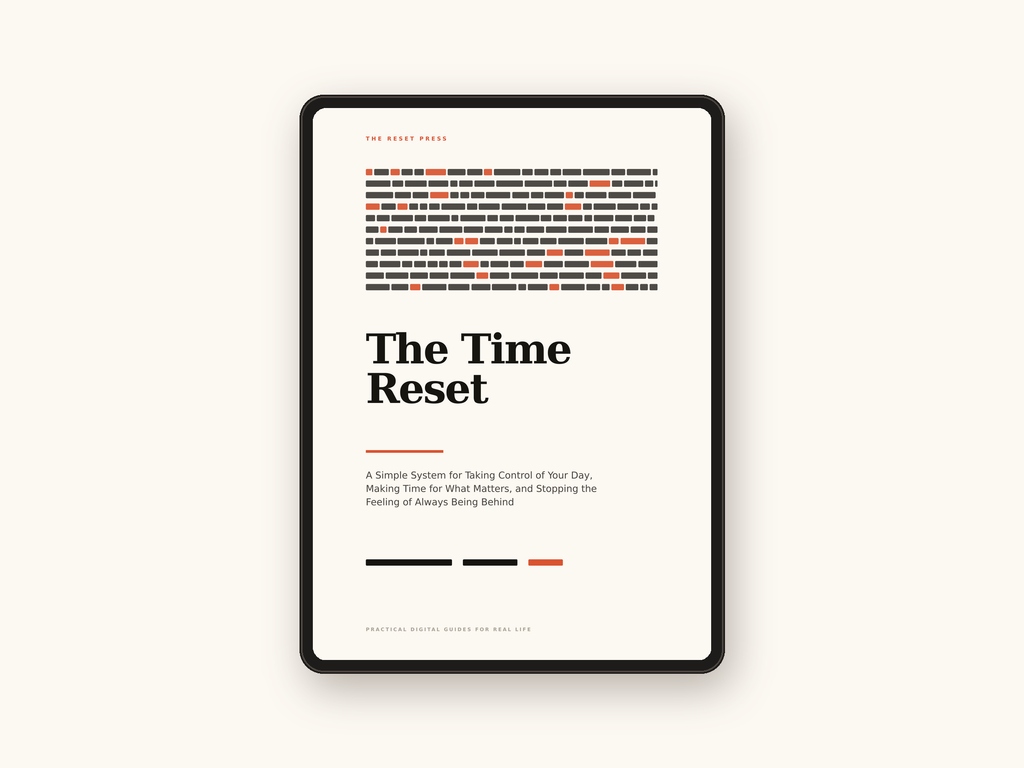 The Time Reset on a tablet — instant digital download