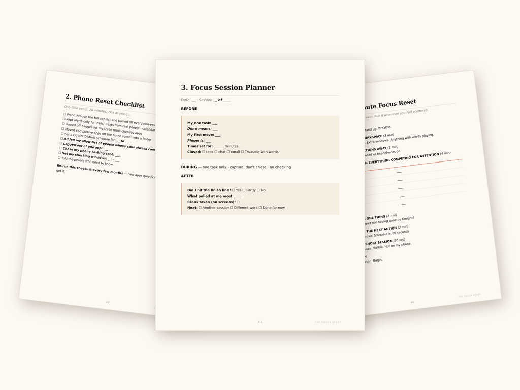 The Focus Reset: How to Stop Getting Distracted, Protect Your Attention, and Get More Done