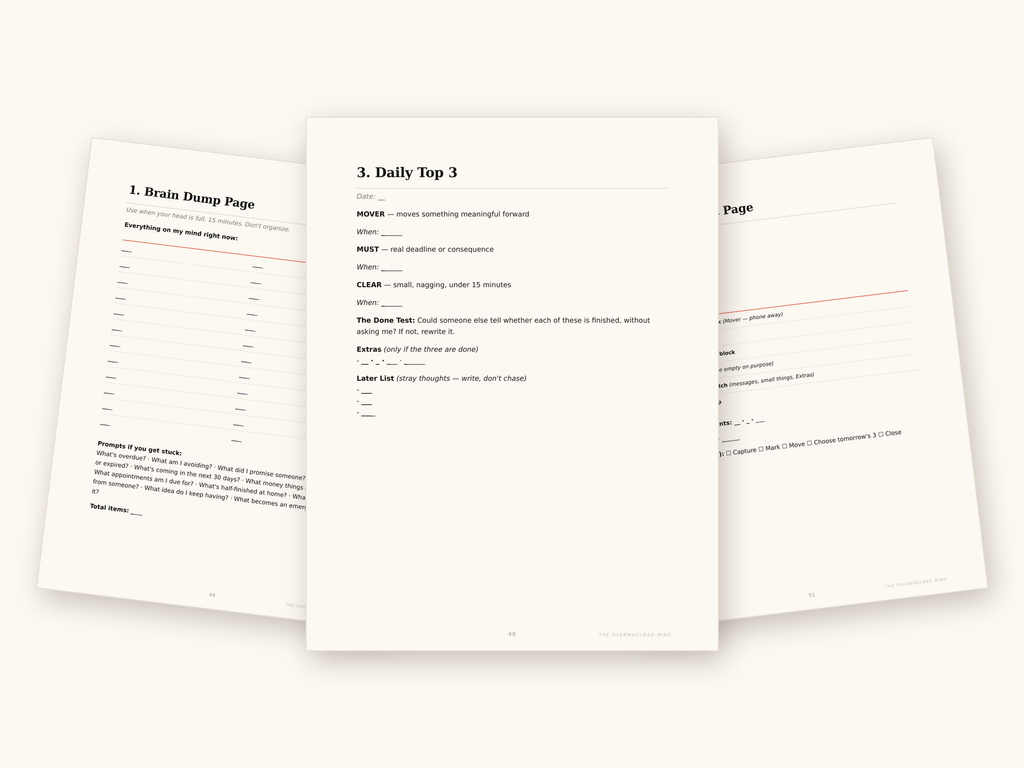The Overwhelmed Mind: A Simple System for Clearing Your Mental Clutter, Choosing What Matters, and Getting Things Done
